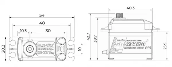 Savox SB2273SG+ Digital Brushless Servo - 28Kg 0.095s — image 8 of 8