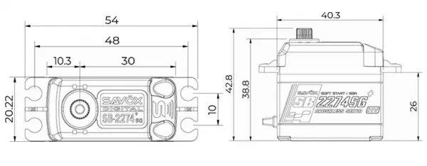 Savox SB2273SG+ Digital Brushless Servo - 25Kg 0.08s &mdash; image 8 of 8