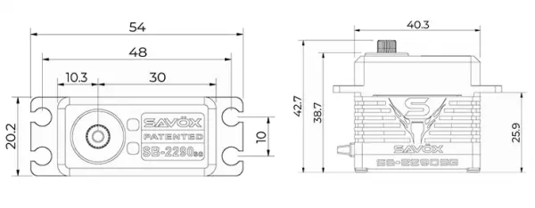 Savox SB2290SG Monster HV Servo - 50kg / 0.13s — image 10 of 10