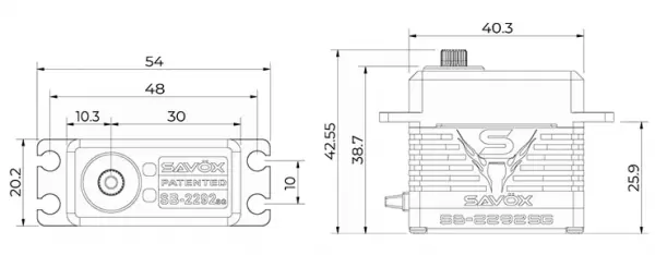 Savox SB2292SG Monster HV Servo - 31kg / 0.07s — image 10 of 10