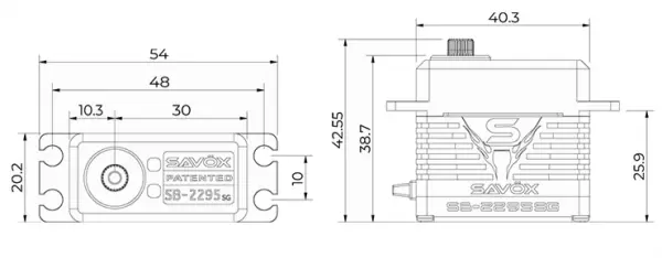 Savox SB2295SG CNC Monster Brushless Servo - 32Kg 0.06s &mdash; image 7 of 7