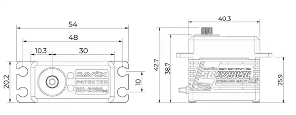 Savox SB32920SG HV Brushless CNC Servo - 65Kg 0.13s &mdash; image 10 of 10