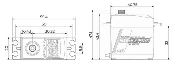 Savox SC0251MG+ Metal Gear Digital Servo - 16kg 0.18s — image 8 of 8