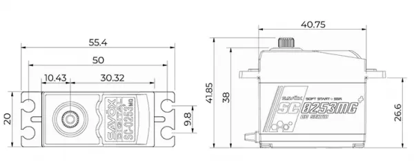 Savox SC0253MG+ Digital Metal Geared Servo - 6kg - 0.15s &mdash; image 8 of 8