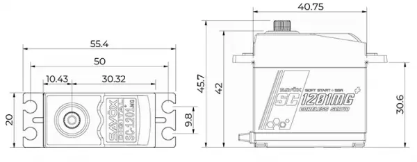 Savox SC1201MG+ Digital Coreless Servo - 25kg 0.15s &mdash; image 8 of 8