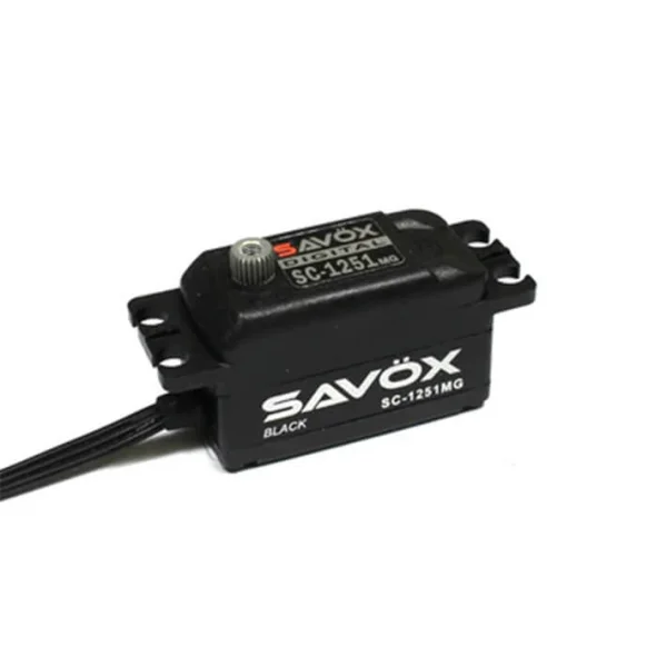 Savox SC1251MG Low Profile Metal Gear Black Edition Servo - 9.0Kg/cm - 0.09 Sec