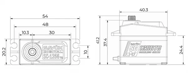 Savox 1256 Servo - 20Kg/cm - 0.15 Sec - Black &mdash; image 3 of 3
