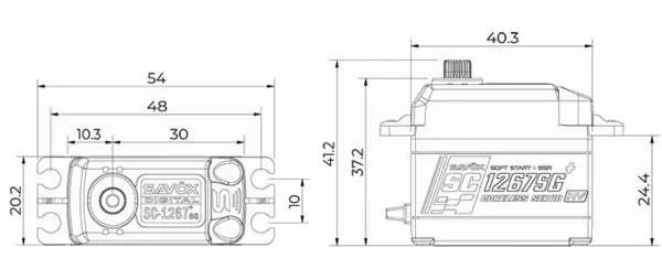 Savox 1267SG+ LiPo High Voltage Servo - 21Kg/cm - 0.095 Sec &mdash; image 8 of 8