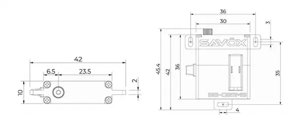 Savox Low Profile Digital Glider Servo - 8kg / 0.13s &mdash; image 7 of 7