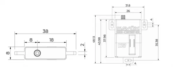 Savox High Voltage Glider Digital Servo - 5Kg - 0.10s — image 7 of 7