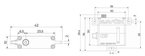 Savox HV Digital Glider Servo - 8kg - 0.12s — image 8 of 8