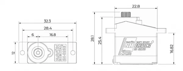 Savox SH0253+ Micro Size Digital Servo - 2.2kg 0.09s — image 3 of 3