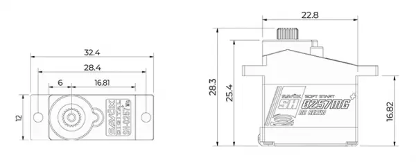 Savox SH0257MG+ Micro Digital Servo - 2.2kg 0.09s — image 6 of 6