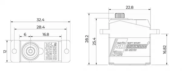 Savox SH0263MG Plus Micro Servo - 2.2Kg/cm - 0.10 Sec &mdash; image 7 of 7