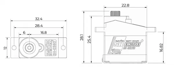 Savox SH0350+ Micro Size Digital Servo - 2.6kg 0.16s — image 7 of 7
