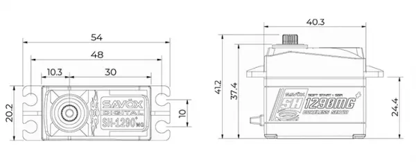 Savox Digital Standard Size High Speed Rudder Servo - 5.0kg 0.048s — image 7 of 7