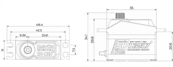 Savox Mini Coreless Digital Servo 2.5Kg@6V - Plus — image 7 of 7