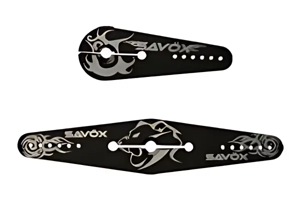 Savox 25T Futaba Fitment Aluminium Servo Horns - Large Double + Single (1 Each) — image 1 of 2