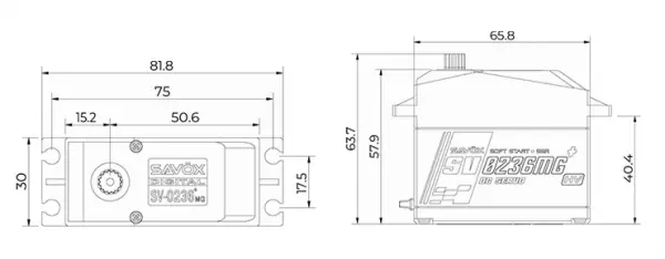 Savox Jumbo HV Digital Servo - 40kg 0.17s &mdash; image 6 of 6