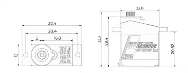 Savox SV0255MG HV Micro Size Digital Servo - 0.13s 4.5kg — image 6 of 6
