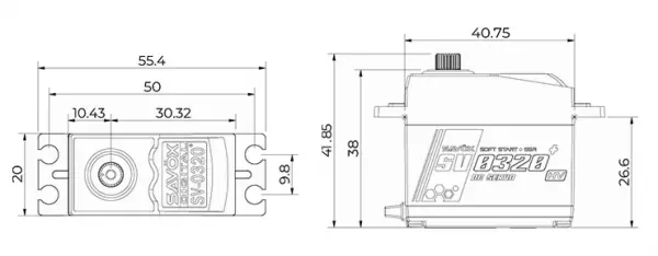 Savox SV0320+ Standard High Voltage Servo - 6kg - 0.13s &mdash; image 8 of 8