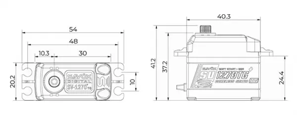 Savox SV1270TG+ Servo - 35Kg/cm - 0.11 Sec — image 7 of 7