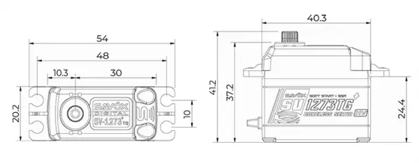 Savox SV1273TG+ Ultra Fast Servo - 16kg 0.65s &mdash; image 7 of 7