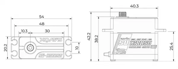 Savox SV1280SG+ HV Monster Torque Servo - 50kg 0.14s — image 7 of 7
