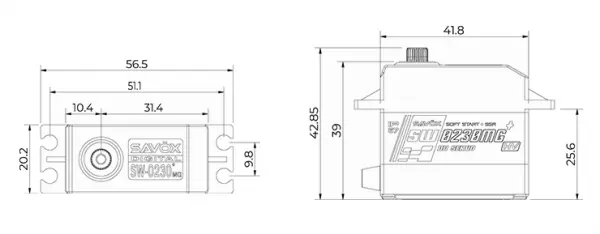Savox SW0230MG+ Waterproof HV Digital Servo - 8kg / 0.13s — image 7 of 7