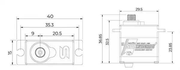 Savox SW1250MG+ Waterproof Digital Super Torque Micro Servo - 8KG - 0.10s (Upgrade for TRX2080) — image 8 of 8