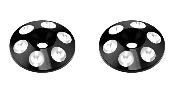 Alloy Rear Wing Shims - Black - 2pcs — image 1 of 2