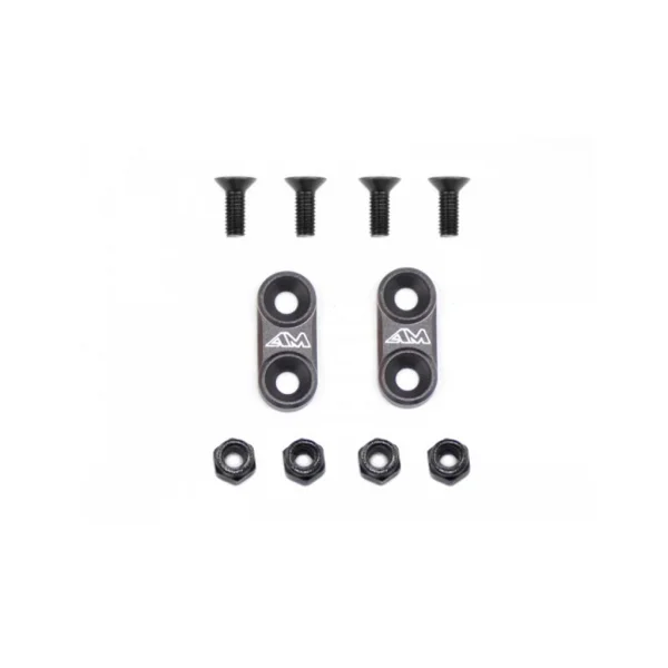1:10 On-Road Alloy Wing Mounts - Gray &mdash; image 2 of 2