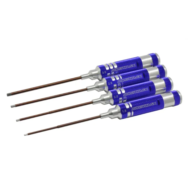 ArrowMax Hex Driver Tool Set - 1.5 2.0 2.5 & 3.0 X 120mm - 4 Pieces
