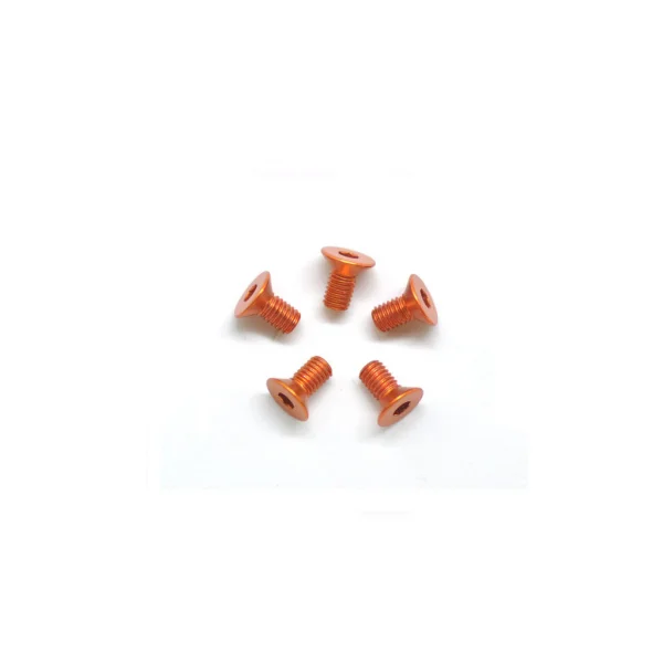 Aluminium Countersunk Hex Head Screw - M3 x 6 Orange (5)