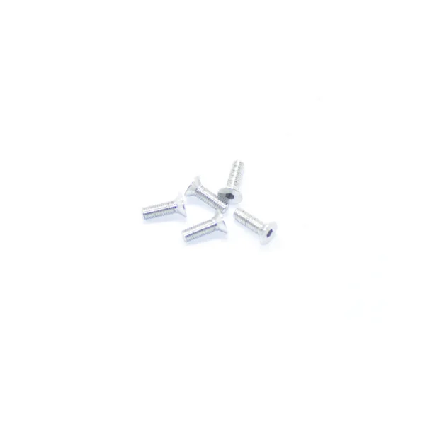 Aluminium Countersunk Hex Head Screw - M3 x 10 Silver (5)