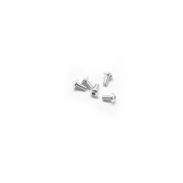 Aluminium Button Hex Head Screw - M3 x 6 Silver (5)