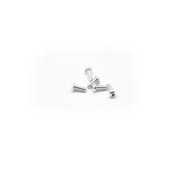 Aluminium Button Hex Head Screw - M3 x 8 Silver (5)