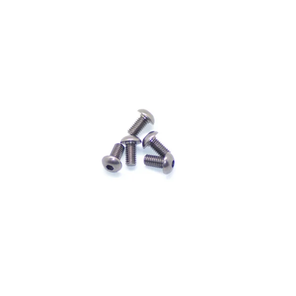 Aluminium Button Hex Head Screw - M4 x 8 Gray (5)