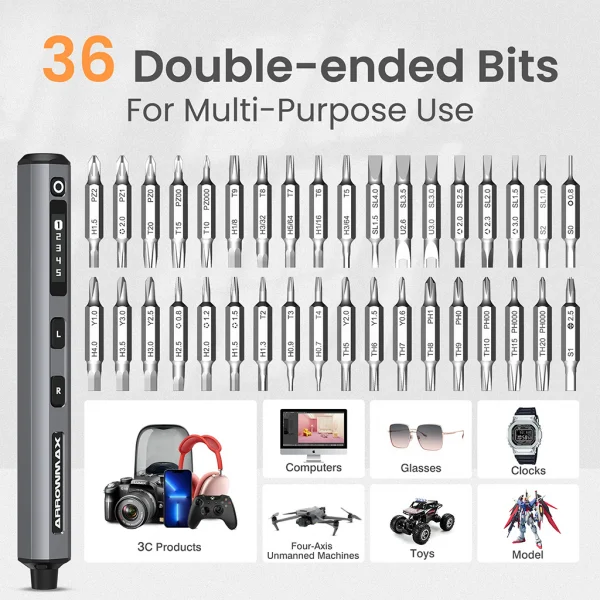 SES Electric Screwdriver 72 in 1 - Space Gray Case