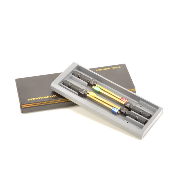 ArrowMax Power Tool Tip Set - 4 Piece + Alloy Case - Black Golden