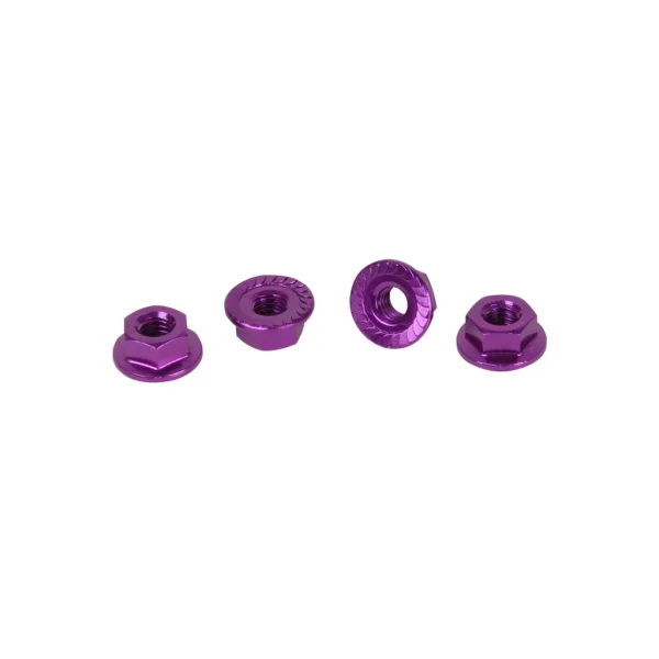 Core RC - Serrated Alloy M4 Nuts - Purple (4)