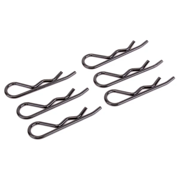 Body Clips 1:8 - Black - (6)