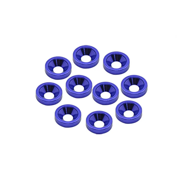 Alloy M3 Countersunk Washers - Blue (10) ** CLEARANCE **