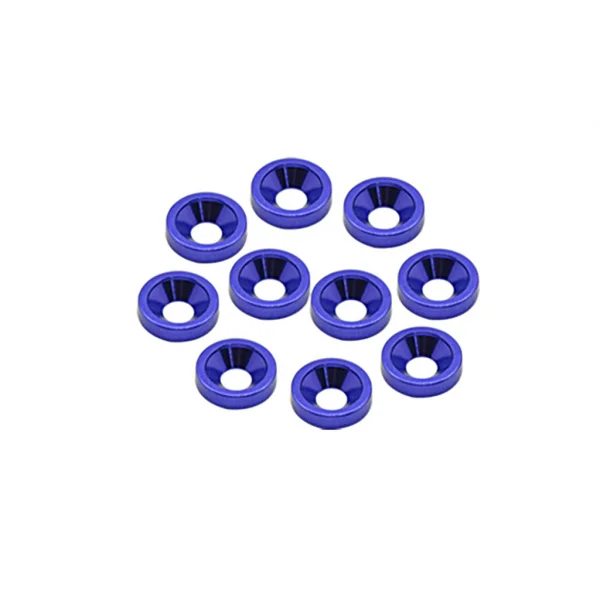 Alloy M4 Countersunk Washers - Blue (10)