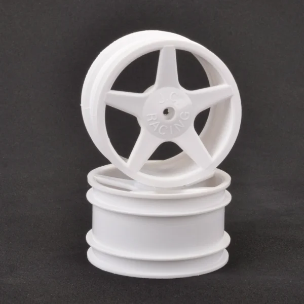 JConcepts 2.2 5 Spoke Rear White Wheels - CAT XLS - 8mm Castle Fitting (2)