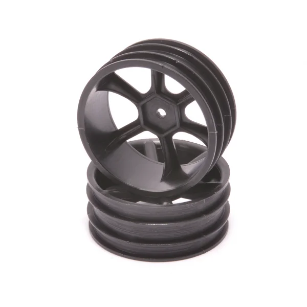 JC 6 Spoke 2.2 4WD Front Black Wheel CAT 2K (2)
