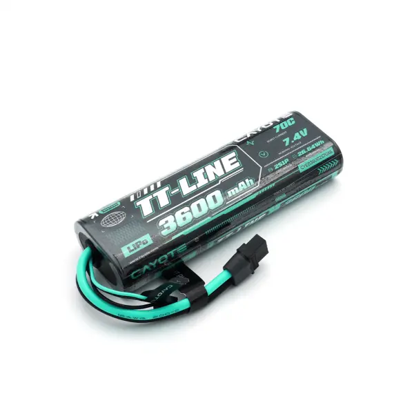 CAYOTE TT-LINE 70C 3600mAh 2S 7.4V Hardcase LiPo &mdash; image 2 of 4