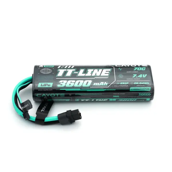 CAYOTE TT-LINE 70C 3600mAh 2S 7.4V Hardcase LiPo &mdash; image 4 of 4