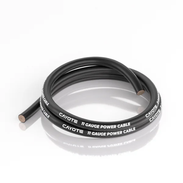 Cayote 11AWG Thin Wall Silicone Wire - 1M Black