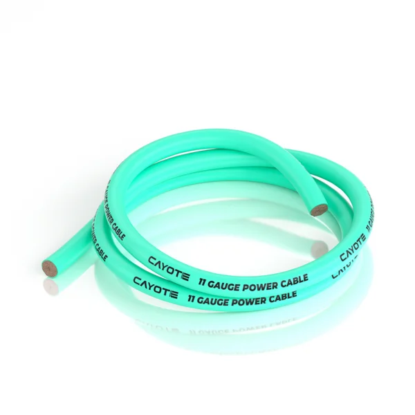 Cayote 11AWG Thin Wall Silicone Wire - 1M Green